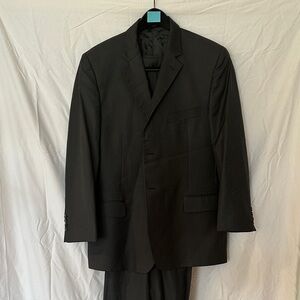 Charcoal Men's Suit with Subtle Pinstripe